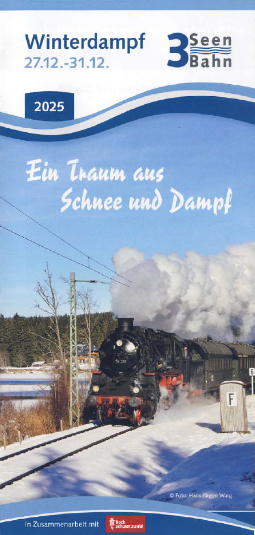 Deckblatt des Flyers Winterdampf 2025